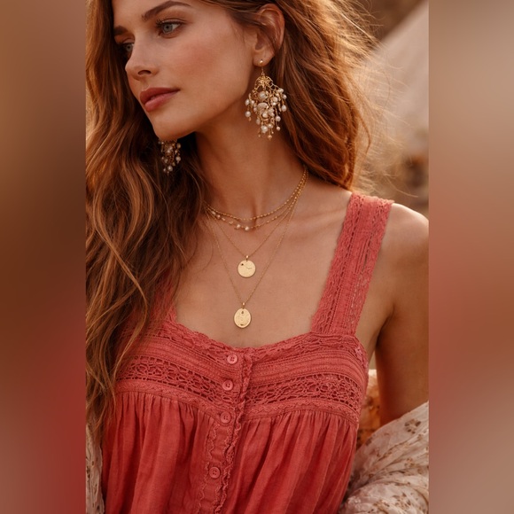 DOEN Coral Pink Cotton Nightgown Dress Size XS - Picture 3 of 15